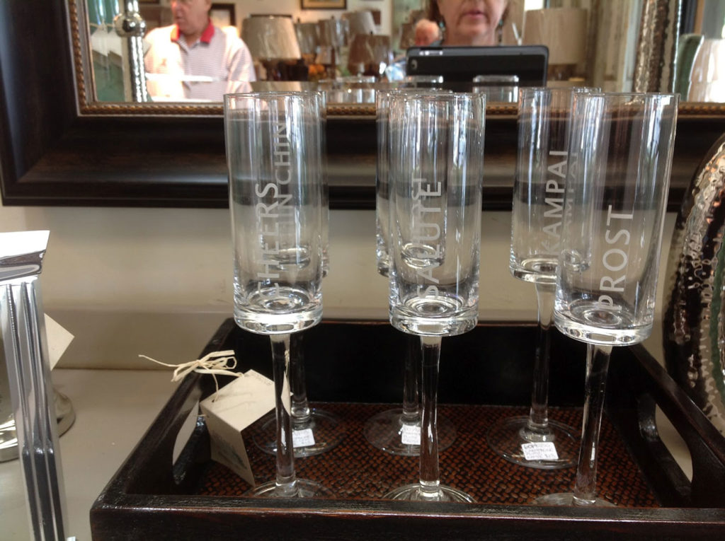 champagne flutes