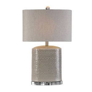 textured taupe oval lamp