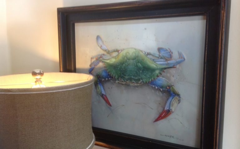 crab framed photo