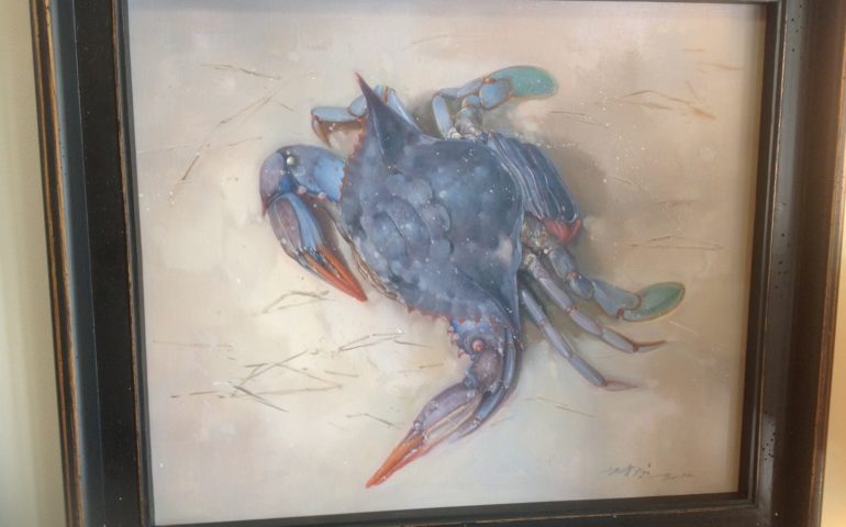 oil crab painting